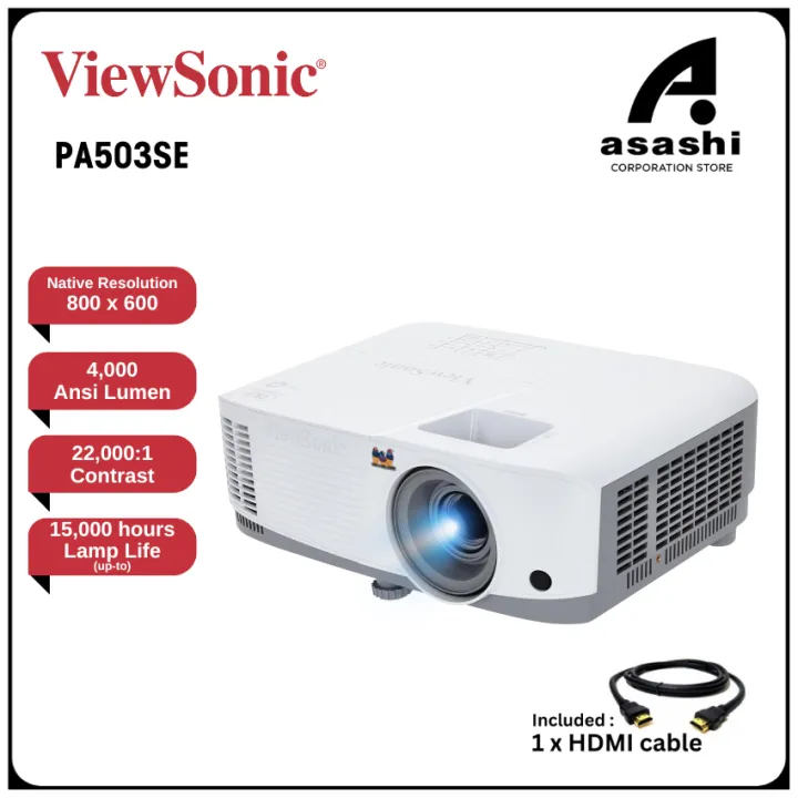 ViewSonic PA503SE 4000 Ansi Lumens SVGA HDMI Projector