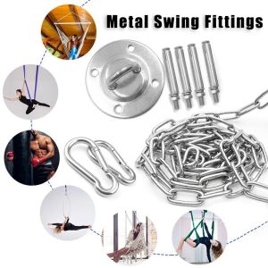 Heavy Duty Stainless Steel Ceiling Anchor Hook Kit for Hammocks Swing Chairs and Yoga Heavy Duty Wall Mount Bracket Mount Suspension Bracket with Hanging Kit Perfect for Home Garden Office and Indoor Outdoor Aksesori pemasangan buaian