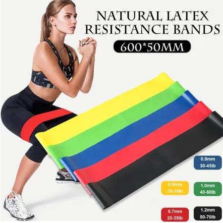 5 in 1 Resistance Band Set Exercise Loops Latex Elastic Bands for Gym  Strength Training Workout, Home, Cross Fit, Stretch, Yoga