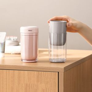 VBGG Plastic Mouthwash Cup Comfortable Lightweight Travel Water Cup Simple Drainable Toothbrush Toothpaste Storage Box for Home