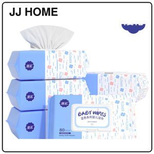【JJ HOME】【5 Packs/ Box】ManHua Baby Wipes/80 Sheets/Thick/Soft/Safe for Sensitive Skin