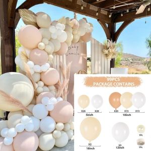Retro Pink Rose Gold Balloons Garland Arch Kit Confetti Birthday Decoration Set Wedding Party Needs