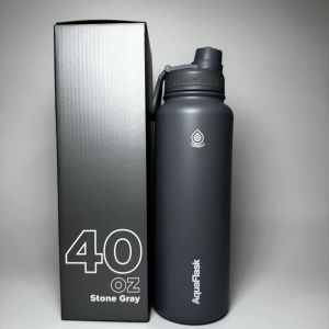 AQUAFLASK 40oz ปากกว้างพร้อมฝาปิดสูญญากาศสแตนเลสฉนวนดื่มขวดน้ำ 40ออนซ์