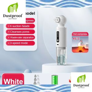 Electric Blackhead Remover Vacuum - Deep Pore Facial Cleaner with Hot Compress Wastewater Separation & Skin Care Function