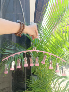 Móc Treo Đồ Lót Tất Vớ BaoNgu Có Khóa Chống Gió Chống Trượt Với 10 Bộ Ghim Giữ