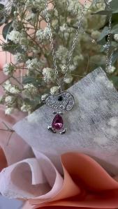 S925 Sterling Silver Necklace Snoopy Super Flash Puppy Pendant Female Light Luxury Minority Design Personality All-Match Clavicle Chain Female