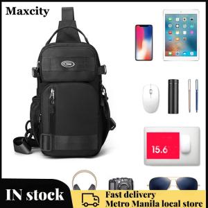 Men Casual Chest Bag Wear Resist Trendy Crossbody Bag Soft Sling Bag Commute Bag