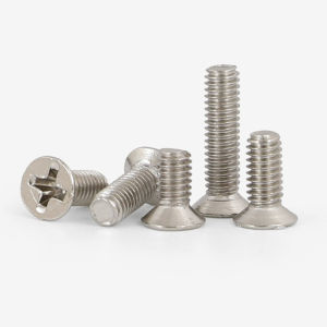M2 M2.5 Nickel Plated Carbon Steel Cross Phillips Flat Countersunk Head Screw Bolt