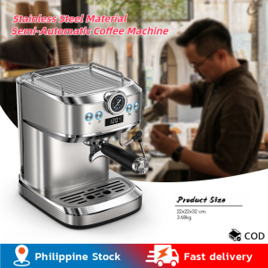💥Dream Best🔥 20Bar Semi Automatic Espresso Coffee Machine Temperature Adjustable 51mm Portafilter Hot Coffee Maker Metal Case CM-602