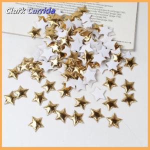 [Clark Carrida] 100pcs vàng bạc sao cho Christmas Đảng trang trí nội thất bọt vải Sao DIY sổ lưu niệm thẻ đồ trang trí embellishments phụ kiện