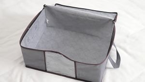 Clothes Storage Bins with Lids Foldable Blanket Storage Bags with Zippers Clear Window and Reinforced Handles Closet and Organization for Clothing Sweater Comfo