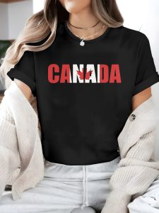 Canada Graphic Print T-Shirt: A Minimalist Style Summer Shirt