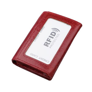 High Quality Mens and Womens Leather Zipper Coin Purse ID Credit Card Holder anti-magnetic RFID anti-theft Card Pouches Small Wallet㏇0707