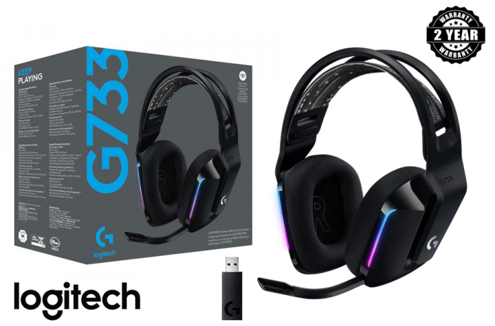 Logitech G733 Black LIGHTSPEED Wireless RGB Gaming Headset (Ultra ...