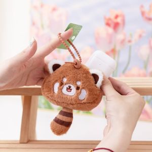 APPOINT การ์ตูนลายการ์ตูน พวงกุญแจตุ๊กตาหมีแพนด้าแดง สัตว์สัตว์สัตว์ กับหาง กระเป๋าแพนด้าแดง สร้างสรรค์และสร้างสรรค์ น่ารักน่ารักๆ หันไปแต่งกายจี้แพนด้า ของขวัญลายสวนสัตว์