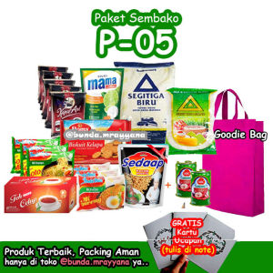[P-05] Paket Sembako Munggahan kode P05 (hampers parsel bahan pokok belanja bulanan lengkap tilik jenguk bingkisan hadiah oleh-oleh parcel terimakasih lebaran gift box idhl fitri adha
