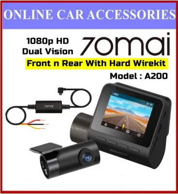 70mai A200 Car DVR Dashcam Dual Front n Rear Channel 1080P Full HD+ HDR Add On With 24h Parking Surveillance