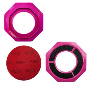 MIRELINA 2-in-1 Bowling Ball Holder Hexagon Non-Slip Bowling Ball Base Professional Universal Bowling Ball Siding Pad Holder For Resurfacing  Polishing