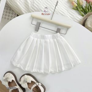 Chân váy xếp ly cho bé gái tenis có lót quần màu trắng đen hàn quốc 1 đến 7 tuổi BERNIE kids 0124V22