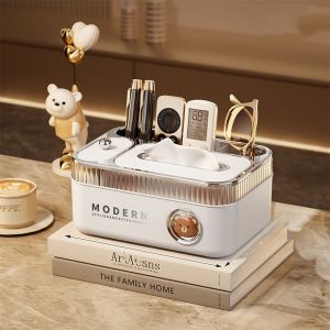 KODUS Sự sang trọng nhẹ nhàng Hộp khăn giấy Chống bụi Chống nước Hộp đựng mỹ phẩm Đa chức năng Dung tích lớn Hộp giấy lưu trữ Phòng khách