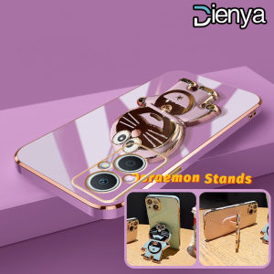 DIENYA Casing Ponsel untuk OPPO Reno 7z 5G A96 Reno7 Lite F21 Pro F21s Pro 5G Reno 8 Lite Reno 8Z Case lipat lapisan Doraemon HP kartun Casing Kesing kamera lensa penuh Softcase