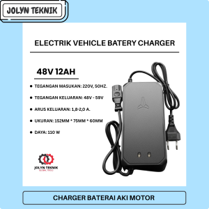 Charger Baterai Converter Aki Motor Skuter Sepeda Listrik / Motor Listrik 48V 12Ah