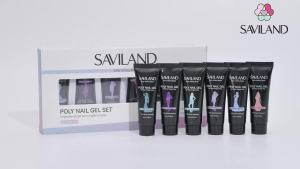 SAVILAND Hema-Free Poly Gel 6 Iridescent Colors for Nail Extension Art    6 Iridescent Color 28-Day Lasting Smooth Flow Easy Shaping Prevents Bubble Plant-Based Formula DIY Nail Art Salon Use