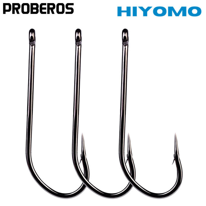 PROBEROS 100PCS/lot O'shaughnessy Fishing Jigging Hook 1#-8/0# Carbon