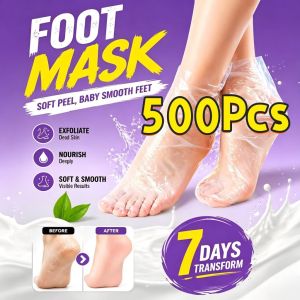 500Pcs Disposable Foot Pedicure SPA Wax Cover Bag Moisturizing Gloves Plastic Foot Masks Bags