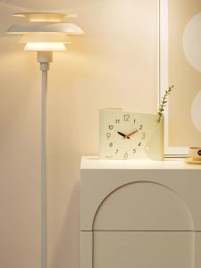 Cabinet Desktop Clocks Vintage Style Clocks Cream Style Home Decor Living Room Entryway Tabletop Ornament TV Cabinet Wine Cabinet Creative Clock Cabinet Desktop Clocks