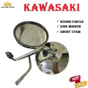 KAWASAKI CURVE 125 CIRCLE SIDE MIRROR MOTORCYCLE ROUND TYPE SHORT STEM HIGH QUALITY ACESSORIES