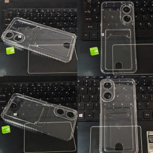 COC High Quality Card Holder Silicone Transparent Shockproof Case for Samsung Galaxuy A34 A24 4G A14 4G