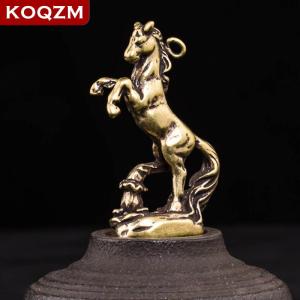 [COD] KOQZM KITCHEN Vintage Bronze Zodiac Horse Figurines Brass Animal Figurines Pendant Key Chain Pendant