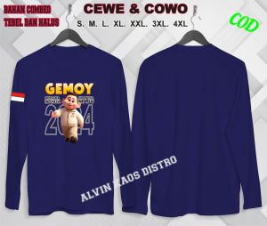 Kaos Prabowo Gibran 2024 No 2 Lengan Panjang Kaos Prabowo Menang Gemoy Kaos Gemes Prabowo Baju Gemoy Prabowo 2024 Indonesia Maju