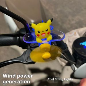 Dễ thương phim hoạt hình gió-powered xoay LED máy bay trang trí cho xe máy điện và xe gắn máy
