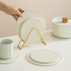 Keperluan rumah moden | Alas Letak Silikon Minimalis Nordic  | Reka Bentuk Minimal Nordic - Penggunaan Dwi - Anti-Bakteria - Kalis Air & Mudah Bersih | Makan Gaya Scandi |