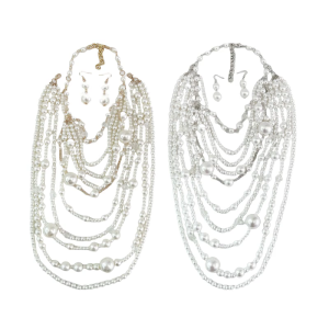 Stylish Handmade Pearls Necklace and Earrings Set Offering Versatile Styling Styles for Trendy Fashion Enthusiasts