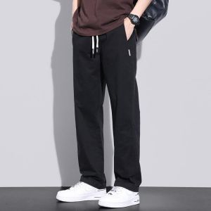 Cotton Straight Cargo Pants Men Casual Baggy Long Pants Korean Khaki Trouser Plus Size