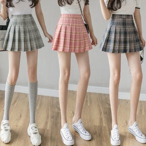 IELGY Plaid high waist slim A-line preppy plus size skirt for women