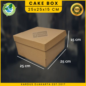 (5PCS) KARDUS CAKE BOX / KOTAK KUE Uk. 25x25x15 CM
