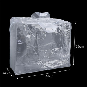 Transparent PVC Quilt Storage Bag Bedcover Quilt Packaging Bag with Handle Zip Clothes Storage Bag