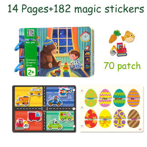 30 Pages Sticker Game Busy Book For Toddlers Baby Activity Book Early Education Learning Book