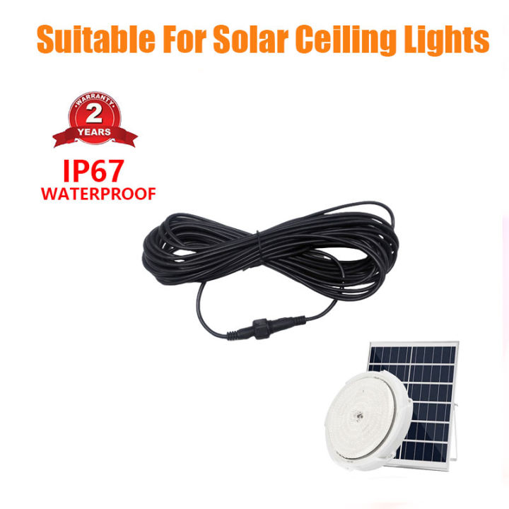 Jiditech 5M /3M Solar Light Extension Cord for Solar Flood Light/Solar