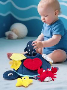 Aipinqi Ocean-themed hide-and-seek educational toy designed for newborns to stimulate early learning and develop grasping skills in babies 0-3 Years Old