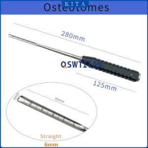 KITA 6mm-12mm Bone Chisel Stainless Steel Osteotome Straight CurvedOrthopedics Instruments