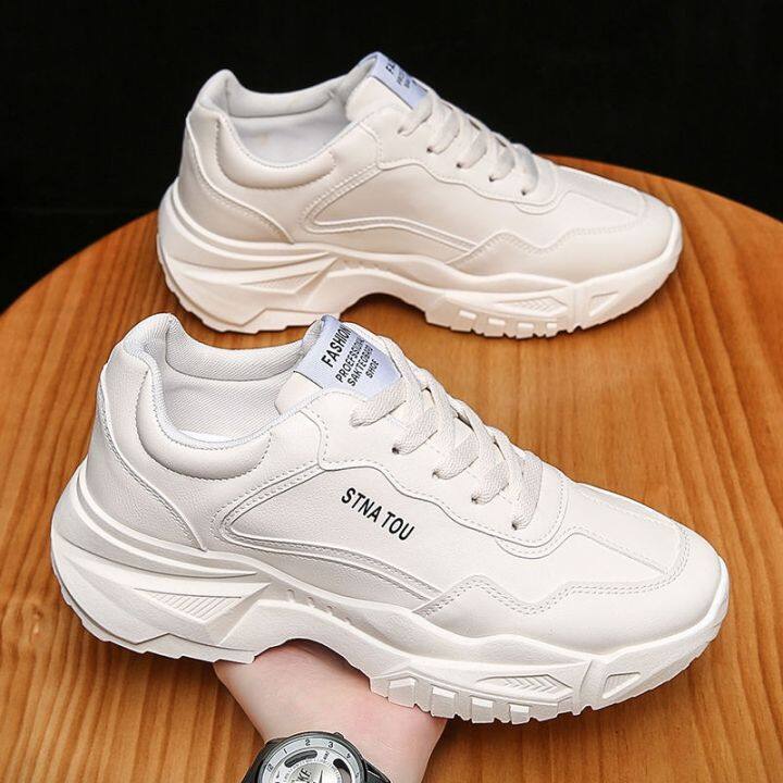 Korea Men's shoes Autumn new white shoes New Korean trend Full breath ...