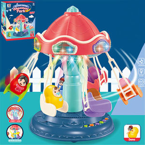 Blink Rotary Swing Amusement Park LED Mainan Ayunan Tamam Hiburan Bisa Berputar Lampu & Musik