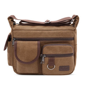 IELGY Túi Đeo Vai Vải Bố Nam sức chứa siêu lớn nhiều lớp túi đựng tài liệu nhiều túi đeo vai chức năng