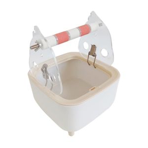 OUTOPEN Creative Parrot Toilet Stand Sturdy Acrylic Parrot Tabletop Training Stand Bite Toys Portable Bird Interactive Toy Potty Training Tool