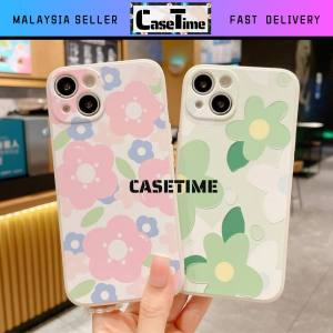 Oppo A53 2020 A16 A17 A17k A57 2022 A74 4G A76 A77s A94 A95 4G A96 A98 Reno 5F 4G flower blossom floral pink green beautiful trendy camera protect soft tpu case casing cover fon sarung 手机壳